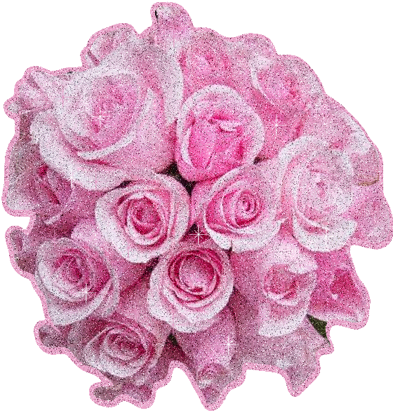 Цветы Анимация громадный букет красивых розовых роз